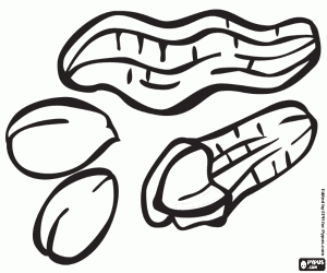 Colorear Cacahuetes con cáscara y pelados