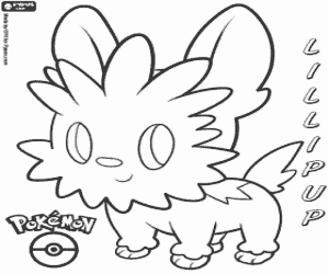 Colorear Un cachorro Pokémon Lillipup