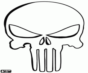 Colorear Calavera de Punisher