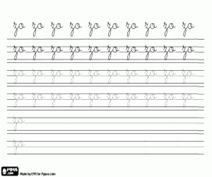 Colorear Caligrafía de ZO