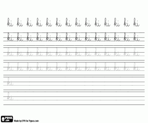 Colorear Caligrafía con las letras KI
