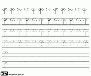 Colorear Caligrafía con las letras QE