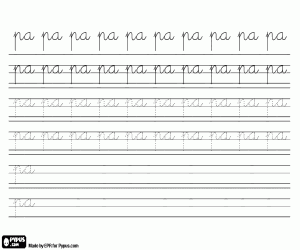 Colorear Caligrafía en minúsculas con PA