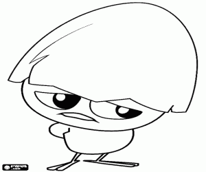 Colorear Calimero con un aspecto triste