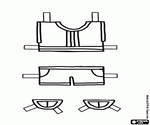 Colorear Camiseta y pantalones de verano