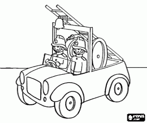 Colorear Camión de bomberos antiguo con campana