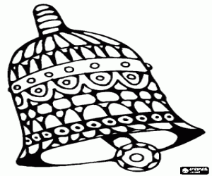 Colorear Campana de Navidad con geometria