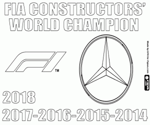 Colorear El campeón 2018 es Mercedes