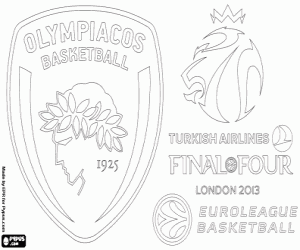 Colorear Campeón Euroliga 2013,Olympiacos