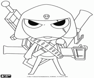 Colorear Caporal Giroro de Sgt. Keroro