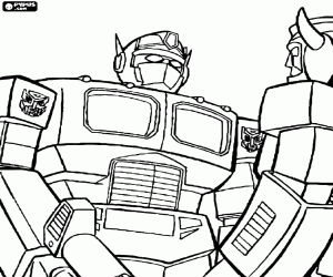 Colorear Cara a cara, robots Transformers