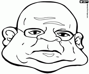 Colorear La cara de un juez