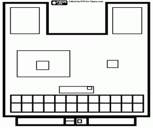 Colorear Cara de perro,máscara geométrica