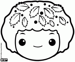 Colorear La cara del dios del vino