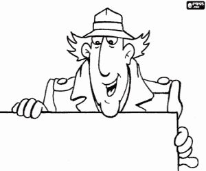 Colorear La cara del Inspector Gadget