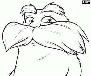 Colorear La cara del Lorax