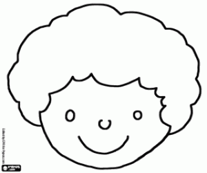 Colorear La cara del niño Teo