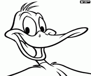Colorear Cara del Pato Lucas, Looney Tunes