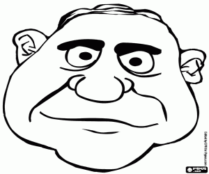 Colorear La cara del presunto criminal