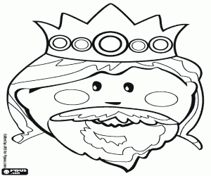 Colorear La cara del rey Melchor
