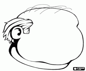 Colorear Cara en blanco de hombre calvo 