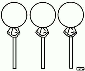 Colorear Caramelo esférico con palo