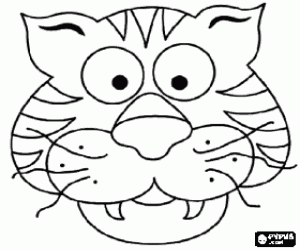 Colorear Careta de tigre