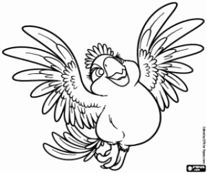 Colorear Carla, la hija mayor de Blue y Perla