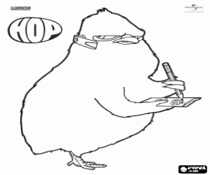 Colorear Carlos el pollito de Pascua