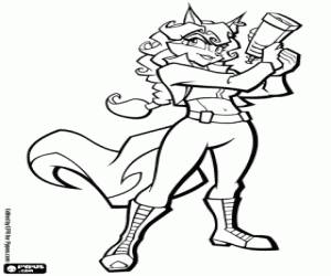 Colorear Carmelita Fox, Sly Cooper