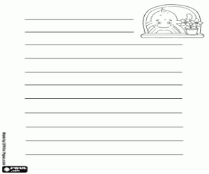 Colorear Carta d Navidad con Pypus y flor