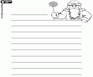 Colorear Carta de deseos con Abuelo Frío