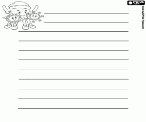 Colorear Carta de Navidad decorada Pypus