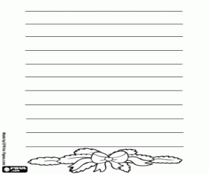Colorear Carta de Navidad con guirnalda