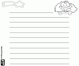 Colorear Carta de Navidad con Jesusito