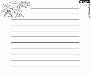 Colorear Carta con Pypus y adornos navideños