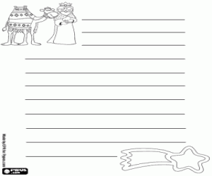 Colorear Una carta para el Rey Melchor