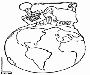 Colorear La casa de Santa Claus