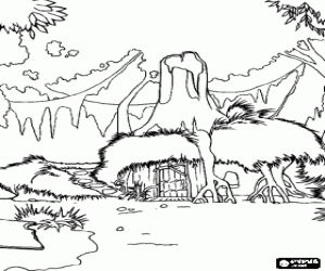 Colorear La casa del pantano de Shrek