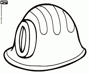 Colorear Un casco de minero