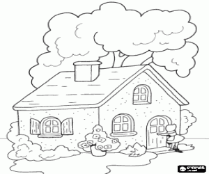Colorear La casita de la abuela