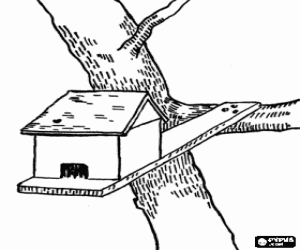 Colorear Una casita para pájaros