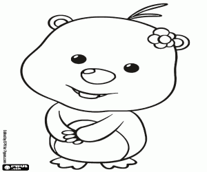 Colorear El castor Loopy