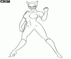 Colorear Catwoman, rival de Batman