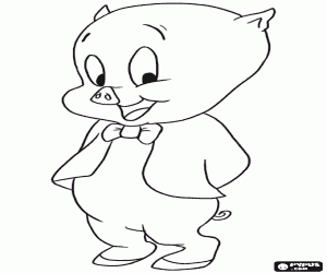 Colorear El cerdito Porky, Warner Bros