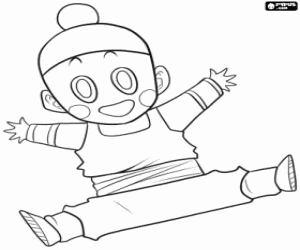 Colorear Chaozu, personaje de Dragon Ball