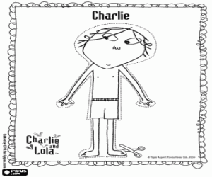 Colorear Charlie, para vestir al niño