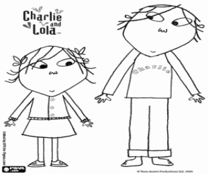 Colorear Charlie y Lola, hermanos Sommer