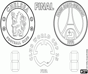 Colorear Chelsea vs PSG, final Mundial 25
