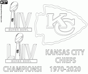 Colorear Chiefs, Super Bowl 2020